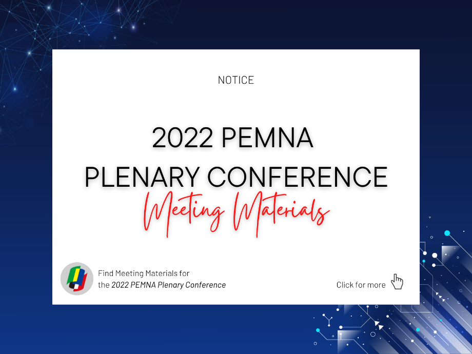 2022 PEMNA Plenary Conference Meeting Materials